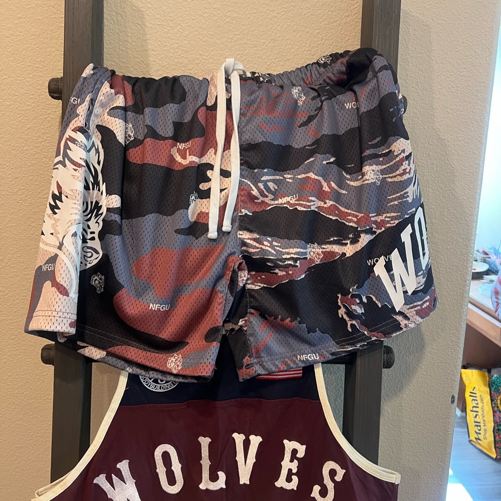 Darc Sport Camouflage Athletic Shorts - Red, Blue, Black